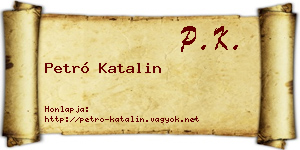 Petró Katalin névjegykártya